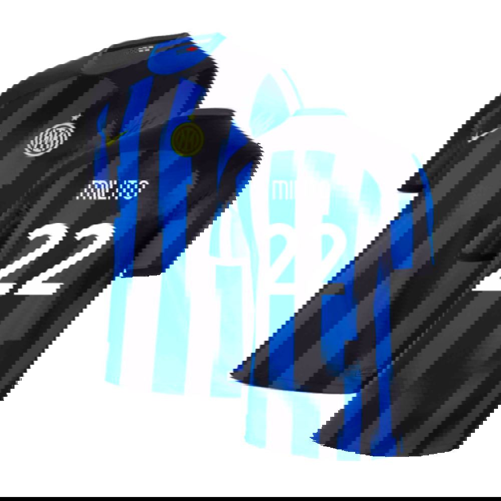 Inter Milan 2023-24 Home Shirt (SB) (Milito 22) (Excellent)