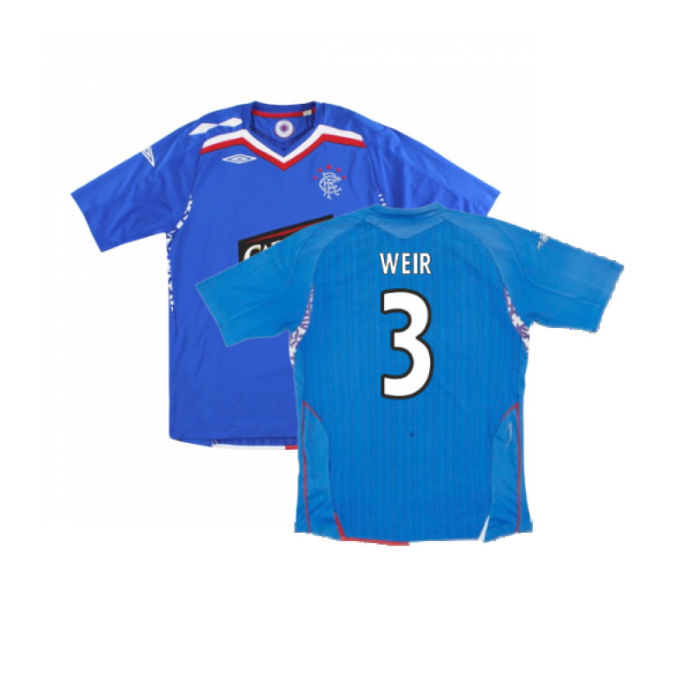 Rangers 2007-08 Home Shirt (Excellent) (Weir 3)