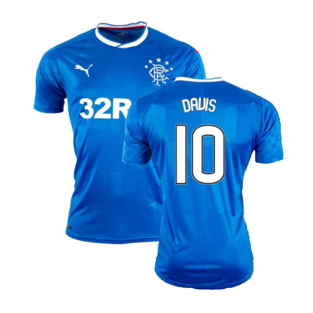 Rangers 2016-18 Home Shirt (XL) (Excellent) (Davis 10)