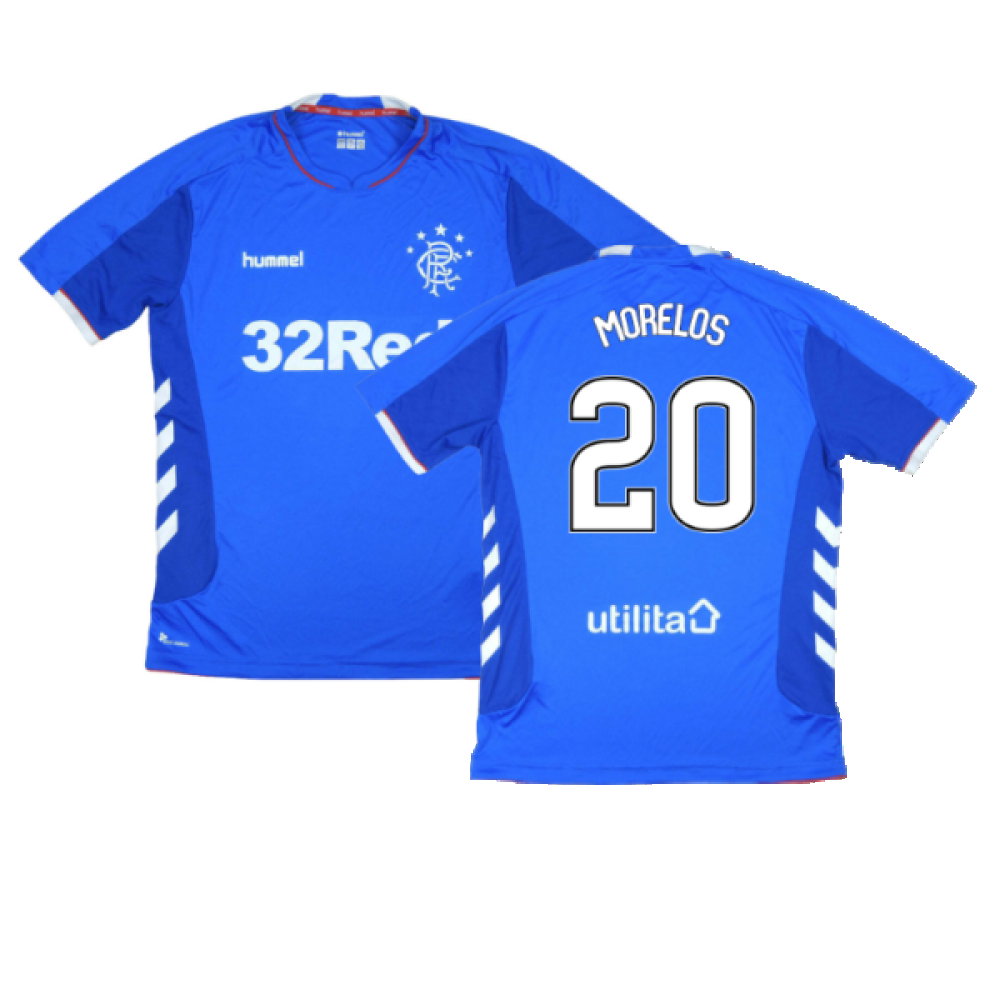Rangers 2018-19 Home Shirt (M) (Very Good) (Morelos 20)